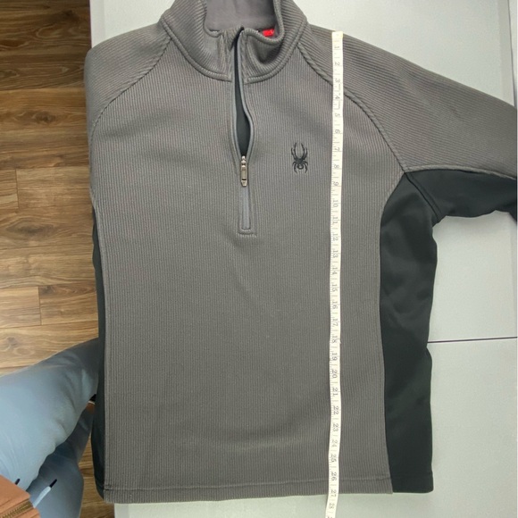 Spyder Men's Gray/Black 1/4 Zip Core Sweater Men's size Large - Picture 8 of 10